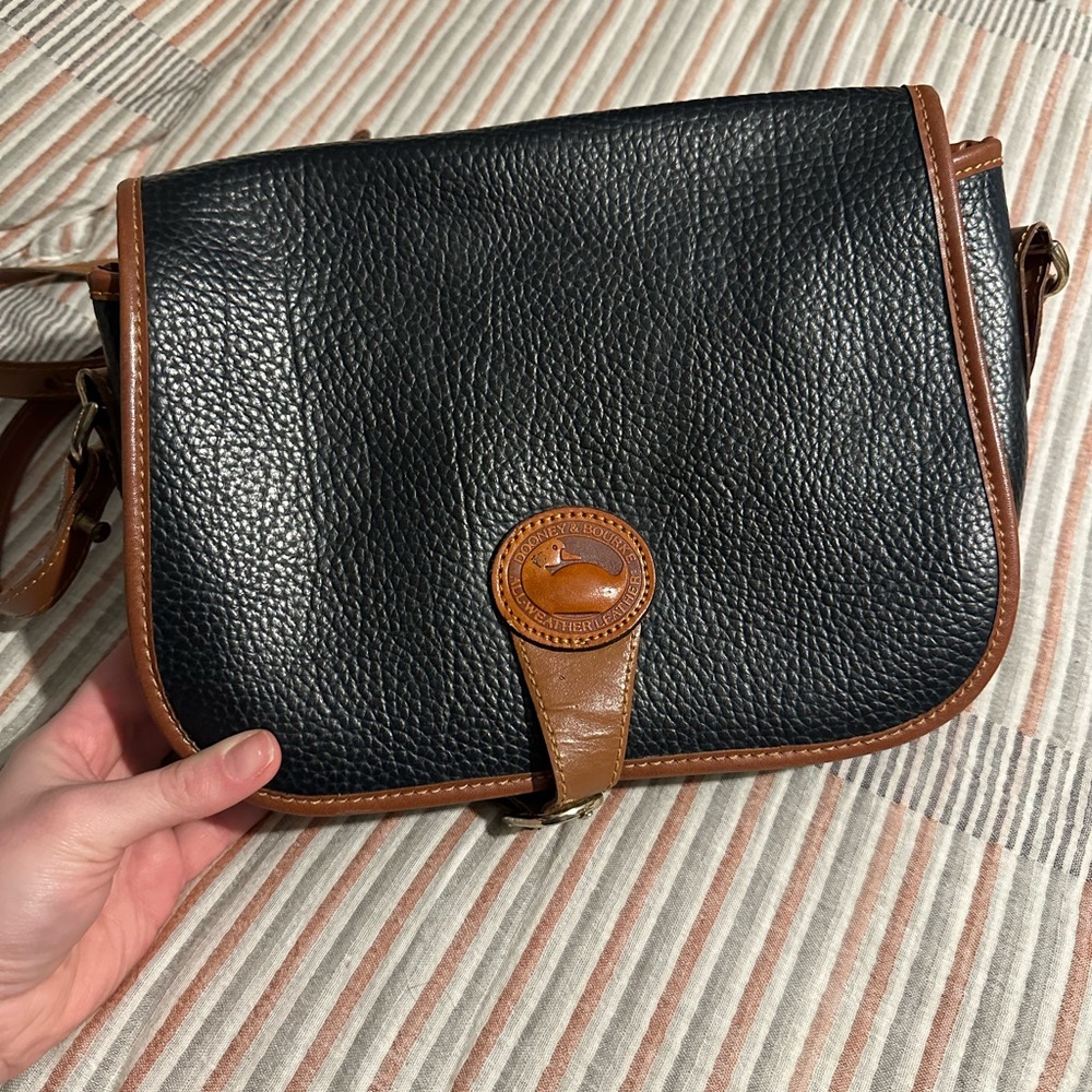 Dooney And Bourke Vintage Saddle Bag All Weather Leather